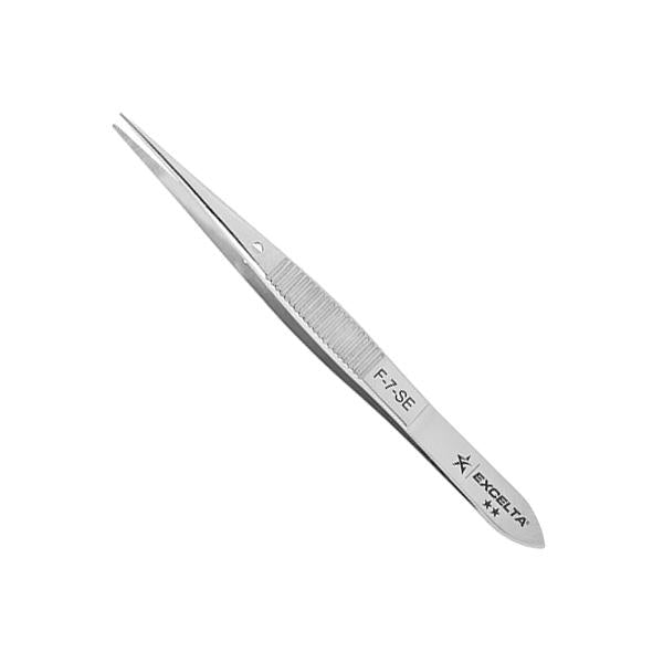 Excelta Forceps - Laboratory - Straight - SS - Tip Serrations - F-7-SE