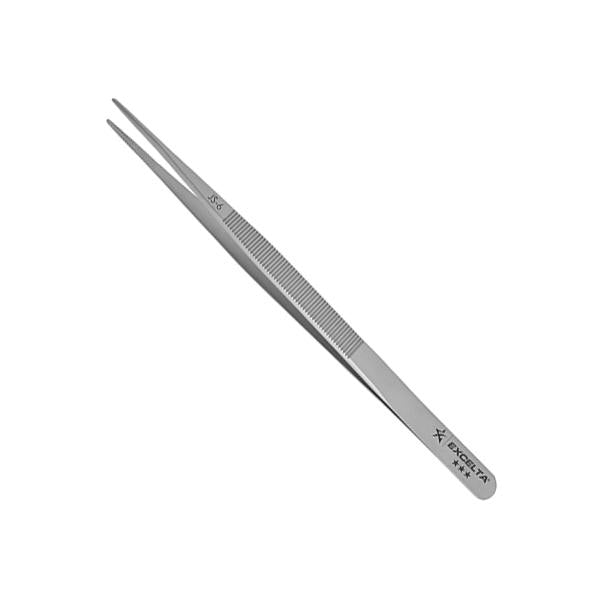 Excelta Forceps - Gemologist - Straight - SS - Longitudinal Groove - JS-6