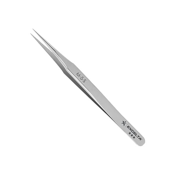 Excelta Tweezers - M-5-S - Straight Tapered Ultra Fine Point - Miniature - SS - M-5-S