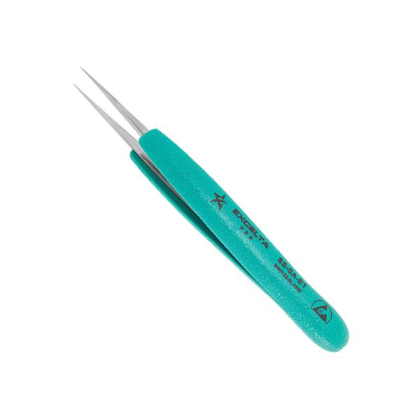Excelta Tweezers - SS-SA-ET - Straight Slim Very Fine Point - Anti-Mag. SS - Ergonomic - SS-SA-ET