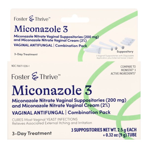 Foster & Thrive™ Miconazole Antifungal 3 Day Combination Kit