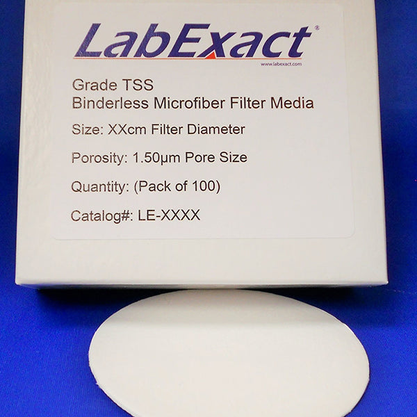 Grade TSS cut to 10.20cm diameter - 100/pk Binderless glass microfiber for determination of total suspended solids - TSS1020