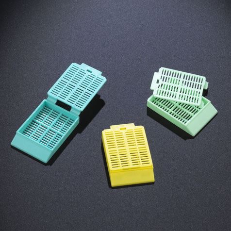 Cassette, Tissue Embedding with Attached Lid, 30° Writing Area, GREEN, 500/Dispenser Box, 2 Boxes/Unit-1090G