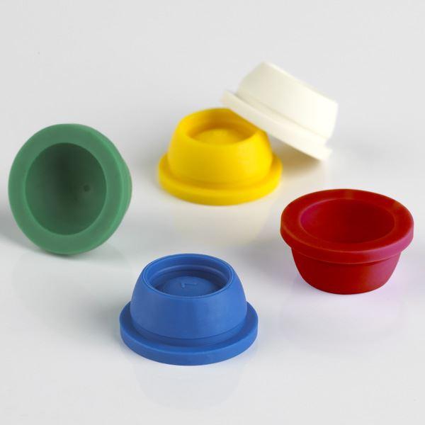 Cap, Plug, 16mm, Santoprene, for Vacuum and Test Tubes, GREEN, 1000/Pack-113151G