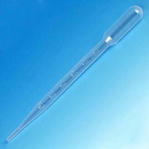 Transfer Pipet, 7.0mL, Large Bulb, Graduated to 3mL, 155mm, STERILE, 20/Bag, 20 Bags/Unit-135238