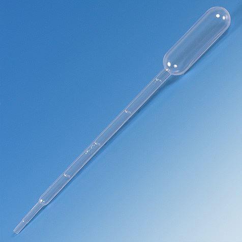 Transfer Pipet, 5.0mL, Large Bulb, Graduated to 1mL, 150mm, 500/Dispenser Box, 10 Boxes/Unit-137010