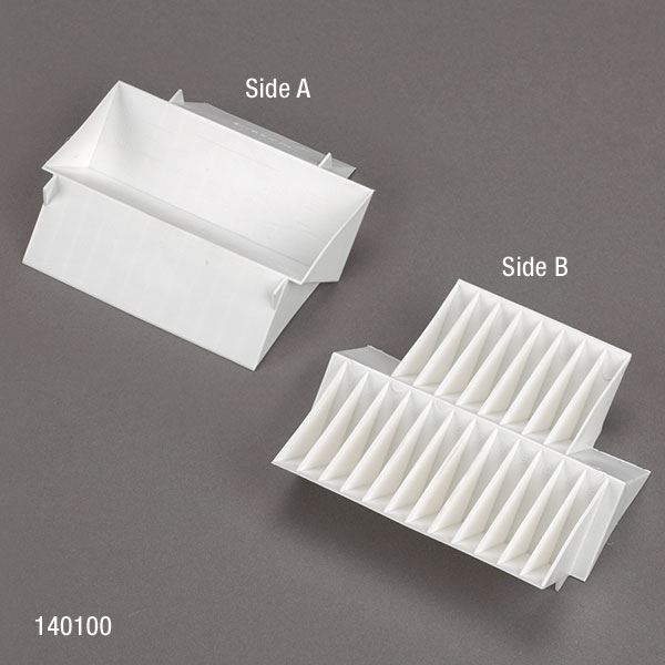 Reagent Reservoir, Universal, 3 Way: Single, 8-Place and 12-Place, White, 12/Case-140100