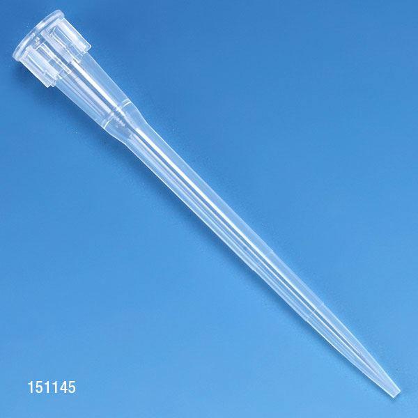 Pipette Tip, 0.1 - 20uL, Certified, Universal, Natural, 45mm, Extended Length, STERILE, 96/Rack, 10 Racks/Box-151145RS-96