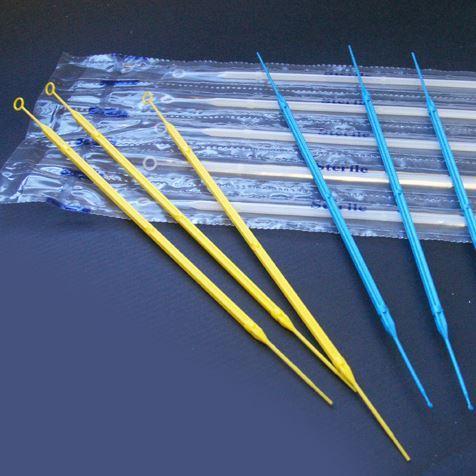 Inoculation Loop, Rigid, 1uL with Needle, with Calibration Certificate, STERILE, Blue, 20/Peel Pack, 25 Packs/Unit-2811
