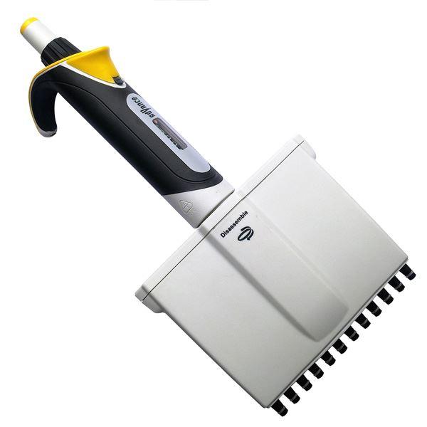 Pipette, Diamond Advance, Fully Autoclavable, 12-Channel, Adjustable Volume, 2 - 20uL, Yellow-3345-20