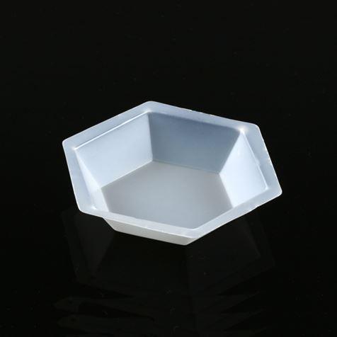 Weighing Boat, Plastic, Hexagonal, Antistatic, PS, White, Medium, 50mL-3616