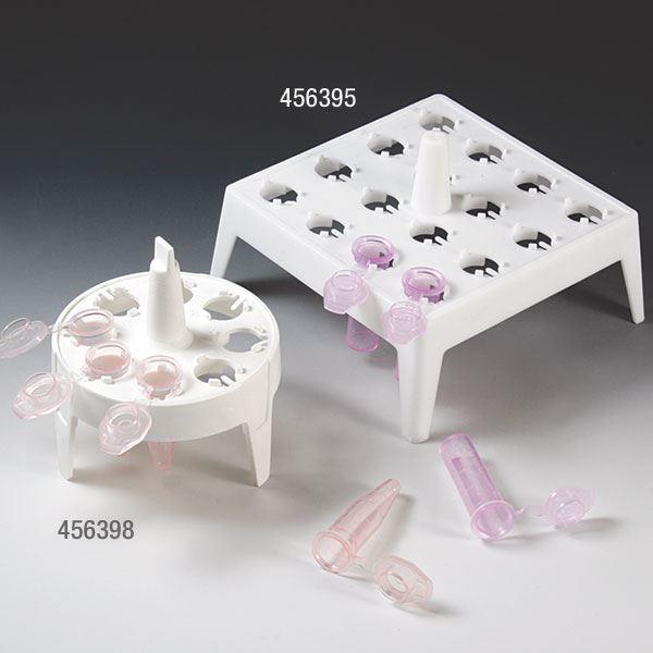 Float Rack for 1.5mL Microcentrifuge Tubes, Round, 8-Place, 65mm Diameter, White, 4/Pack-456398