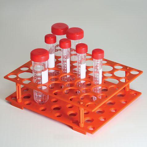 Rack, for 15mL and 50mL Centrifuge Tubes, ABS, Orange-456930