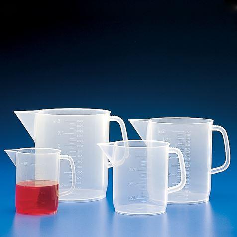 Beaker with Handle, PP, Molded Graduations, 500mL-601156-1