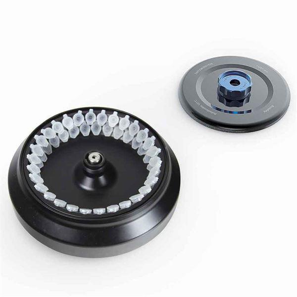 Rotor with Lid, for use with GCC-MP Series Multi-Purpose Clinical Centrifuges, Aluminum Alloy, Fixing Clips and O-Ring, 15000rpm max, 30-Place for 1.5mL and 2.0mL Microcentrifuge Tubes-GCC-MP-2ML30