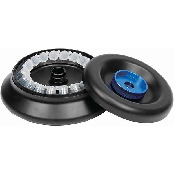 Rotor with Lid, for use with GCC-MP Series Multi-Purpose Clinical Centrifuges, Aluminum Alloy, Fixing Clips and O-Ring, 15000rpm max, 18-Place for 5mL Conical Bottom Tubes-GCC-MP-5ML