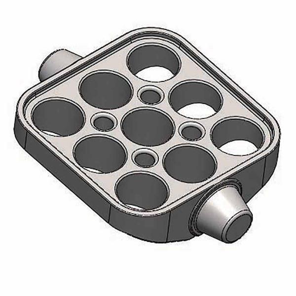 Buckets, for use with GCC-MP-SWING Rotor, 4 each for 36 x 3mL and 7mL tubes (9 tubes per bucket)-GCC-MP-SWING-7ML36