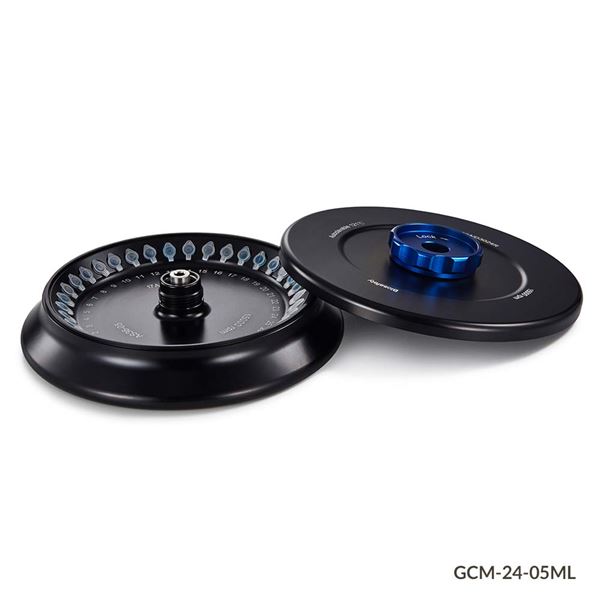 Rotor with Lid, for use with GCM-24 Series High Speed Micro Centrifuges, Aluminum Alloy, Fixing Clips and O-Ring, 15000rpm max, 36-Place for 0.5mL Microcentrifuge Tubes-GCM-24-05ML