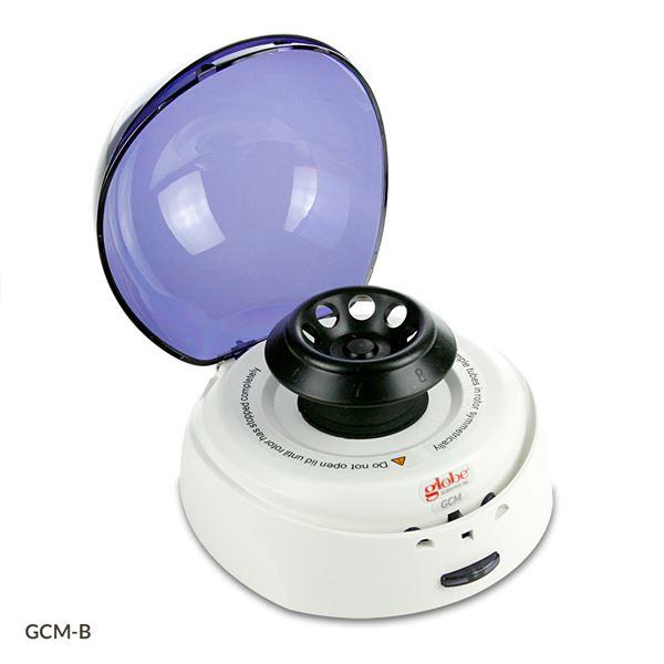 Centrifuge, Mini, 8-Place, 7000rpm Fixed Speed, 240v, 50Hz, EU Plug, Blue Lid (Includes: 8-Place Rotor for 1.5mL/2.0mL Tubes, 2 x 8 Place Rotor for PCR Tubes/Strips and both Sleeves)-GCM-B-EU
