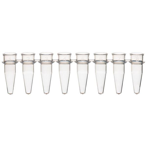 0.2mL 8-Strip Tubes, No Caps, Natural-PCR-02S