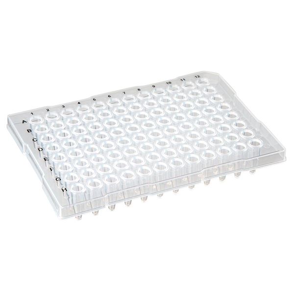 0.2mL 96-Well PCR Plate, Half Skirt (ABI-style), Flat top, Clear-PCR-HS-FL02