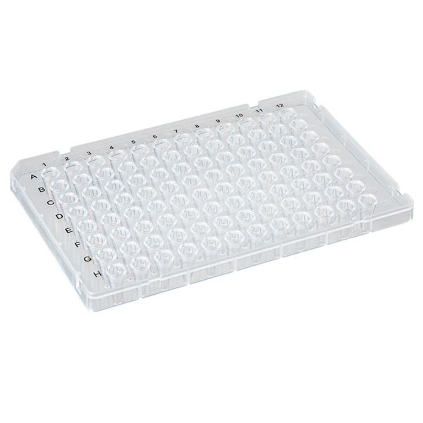 0.1mL 96-Well PCR Plate, Low Profile, FAST, Half Skirt, Ridged Rim, Clear-PCR-HS-RR01