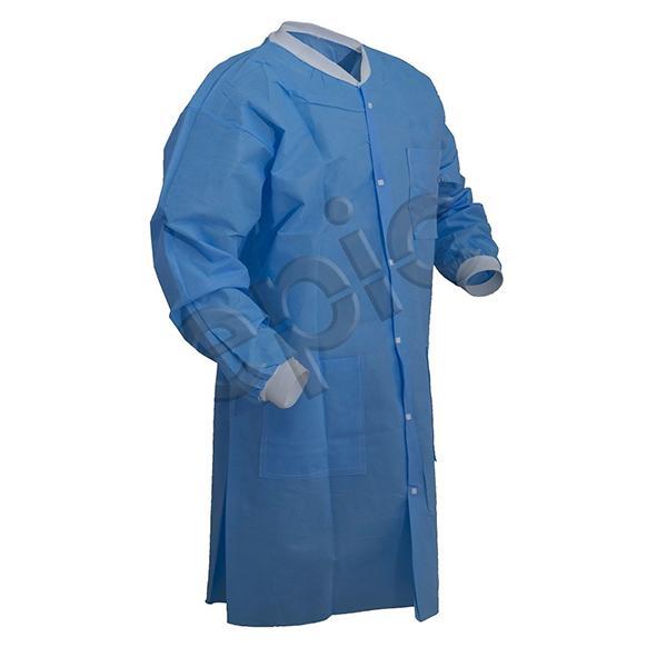 Tians Lab Coat, SMS, KW, KC, 3pkt, Blue, Medium, 30/Cs - 864795-M
