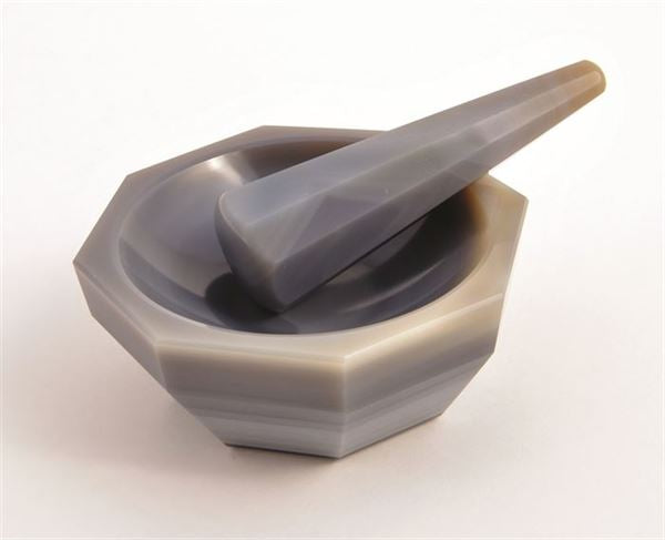Motar & Pestle Set, Agate Stone, 300 Ml - MPA060