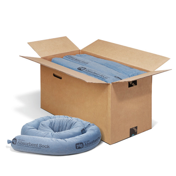 Pig Blue Absorbent Sock, 2ftx3in Unv 55/Box - PIG201