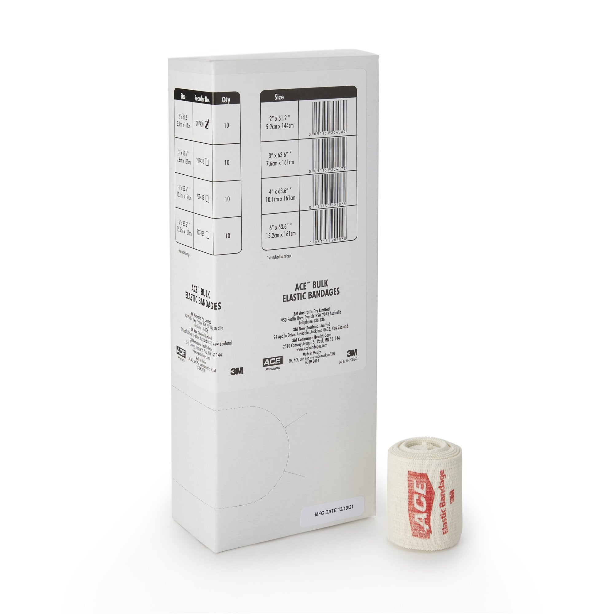 3M™ ACE™ Clip Detached Closure Elastic Bandage, 2 Inch x 5 Yard, 10 ct