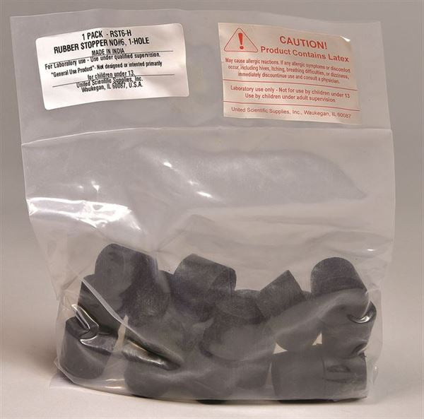 2-Hole, # 2 Rubber Stopper, 1lb - RST2-H2