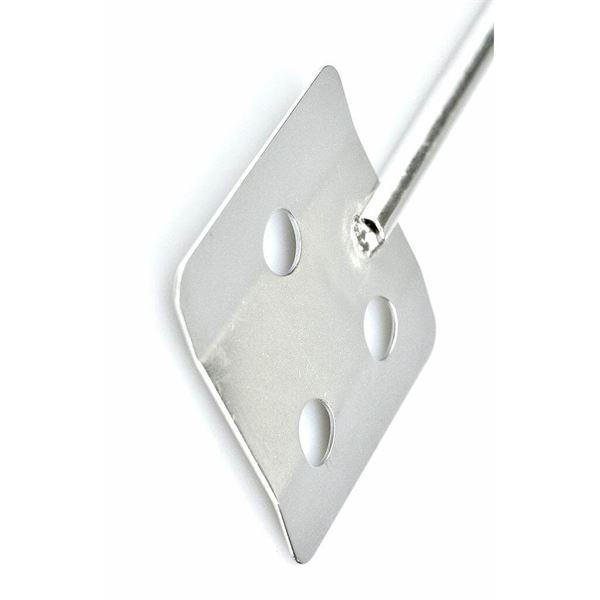 Paddle stirrer, 316L stainless steel. Shaft 400mm long x 8mm diameter. Impeller 67mm width x 67mm height. - 18900073