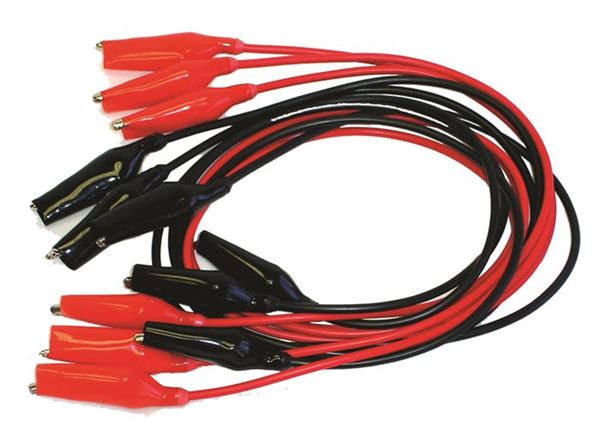 Alligator Clip Lead, 12", Red, Each - WAG012-R