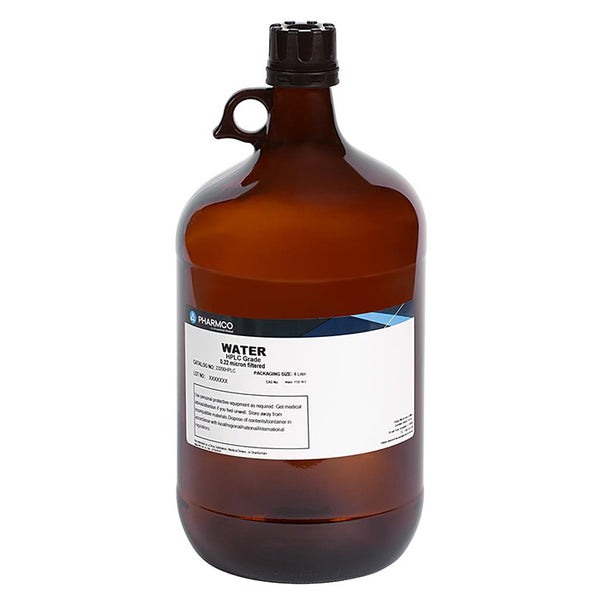 Water, HPLC Grade 4L, Pharmco-Aaper 23200HPLCCS4L