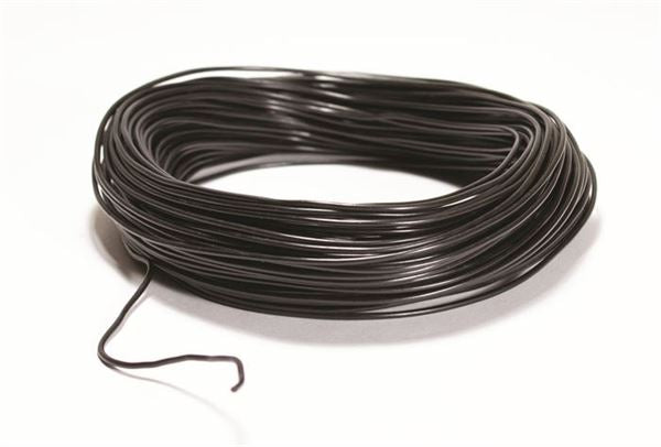Plastic Ins Copper Wire, Blk, 100' Roll - WCP22-BK