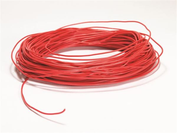 Plastic Ins Copper Wire, Red, 100' Roll - WCP22-R